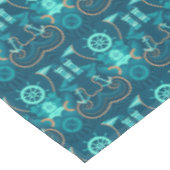 航海ので青いデザイン テーブルクロス (アングル)