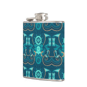 航海ので青いデザイン フラスク (左)