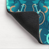 航海ので青いデザイン マウスパッド (コーナー)