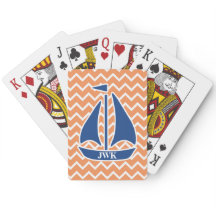 航海ので青いヨットのカスタムなシェブロンパターン