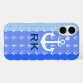 航海のないかりおよびイニシャル Case-Mate iPhoneケース (裏面 (横))