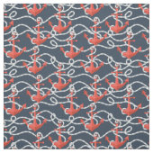 航海のないかりおよびロープパターン ファブリック (見本)