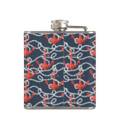 航海のないかりおよびロープパターン フラスク (裏面)