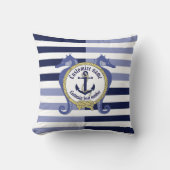 航海のないかりか結び目またはタツノオトシゴはまたは名前を及び#カスタマイズ クッション (正面)