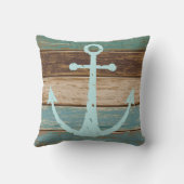 航海のないかりによって風化させる木製の沿岸テーマ クッション (裏面)