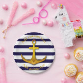 航海のないかりのカスタムなパーティーの紙皿 ペーパープレート (パーティー)