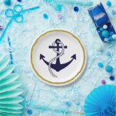 航海のないかりのカスタムなパーティーの紙皿 ペーパープレート (パーティー)