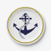航海のないかりのカスタムなパーティーの紙皿 ペーパープレート (正面)