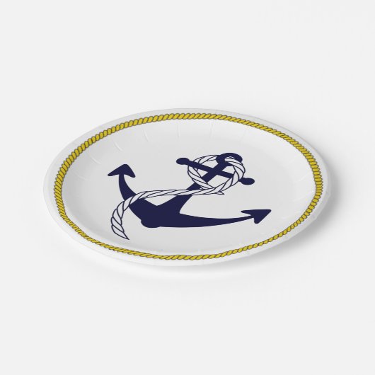 航海のないかりのカスタムなパーティーの紙皿 ペーパープレート (アングル)