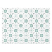 航海のないかりのコンパスの海緑の白の海 テーブルクロス (正面(横))