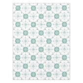 航海のないかりのコンパスの海緑の白の海 テーブルクロス (正面)