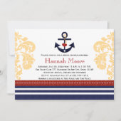 航海のないかりのブライダルシャワー招待状 招待状 (正面)