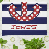 航海のないかりの台所タオル キッチンタオル (折り畳み)