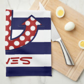 航海のないかりの台所タオル キッチンタオル (四つ折り)