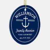 航海のないかりの家族会旅行の巡航のビーチ セラミックオーナメント (右)