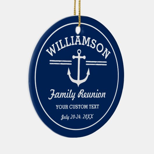 航海のないかりの家族会旅行の巡航のビーチ セラミックオーナメント (右)