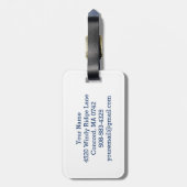 航海のないかりの家族会旅行の巡航のビーチ ラゲッジタグ (裏面縦)