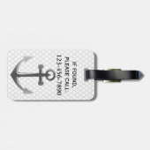 航海のないかりの巡航の休暇のクローバーの銀 ラゲッジタグ (裏面横)