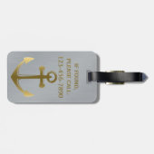 航海のないかりの巡航の休暇の金属モノグラム ラゲッジタグ (裏面横)