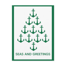 航海のないかりの木の沿岸クリスマス