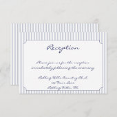 航海のないかりの灰色のストライプの結婚披露宴 エンクロージャーカード (正面/裏面)