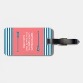 航海のないかりの第1仲間の名前|の珊瑚の青い縞 ラゲッジタグ (裏面横)