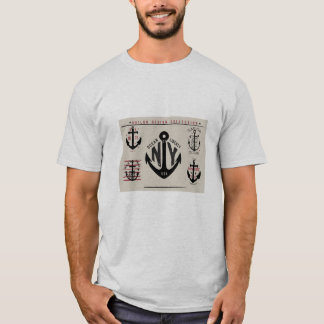 航海のないかりアイコン伝統的な色 Tシャツ