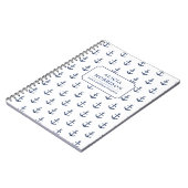 航海のないかりパターンカスタムな白 ノートブック (左側)