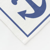 航海のないかりパターンカスタムのフリースブランケット フリースブランケット (角)