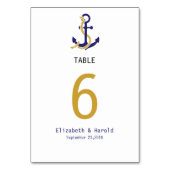 航海のないかり海軍結婚式 テーブルナンバー (裏面)