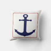 航海のないかり-赤い白くおよび青 クッション (裏面)