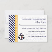 航海のないかりRSVPの応答カード 出欠カード (裏面)