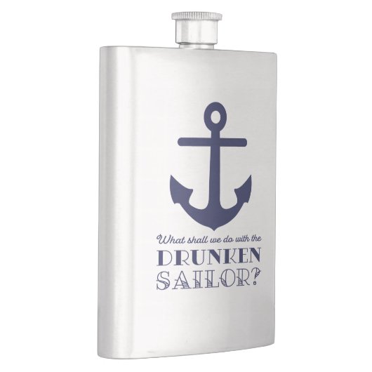 航海のなおもしろいな海軍酔った船員の海小屋 フラスク (右)