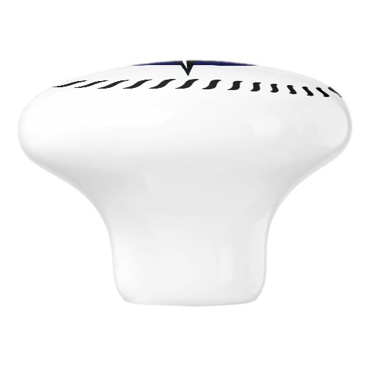 航海のなばら色のコンパスのキャビネットの引出しのノブ海軍 セラミックノブ (側面)