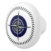 航海のなばら色のコンパスのキャビネットの引出しのノブ海軍 セラミックノブ (右)