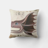 航海のなまたは海洋生物かイカまたはタコ20"枕 クッション (裏面)