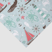 航海のなオーシャンブルーは上がり、 薄葉紙 (詳細)