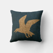 航海のなカモメの深海の青 クッション (裏面)