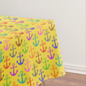 航海のなカラフルないかりパターンレトロ テーブルクロス (インサイチュ)