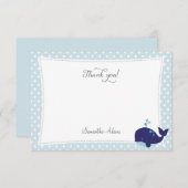 航海のなクジラのサンキューカード ノートカード (正面/裏面)