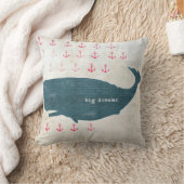 航海のなクジラはプレッピーな装飾用クッションを固定します クッション (ブランケット)