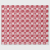 航海のなクリスマスパターン ラッピングペーパー (フラット)