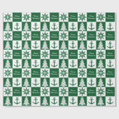 航海のなクリスマス ラッピングペーパー (フラット)