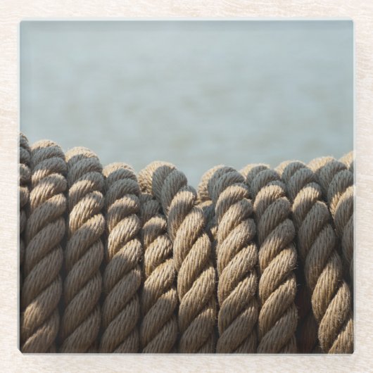 航海のなコイル ガラスコースター (正面)