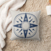 航海のなコンパスの装飾用クッション クッション (ブランケット)