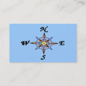 航海のなコンパス面図のプロフィールか名刺 名刺 (裏面)