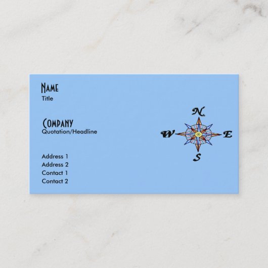 航海のなコンパス面図のプロフィールか名刺 名刺 (正面)