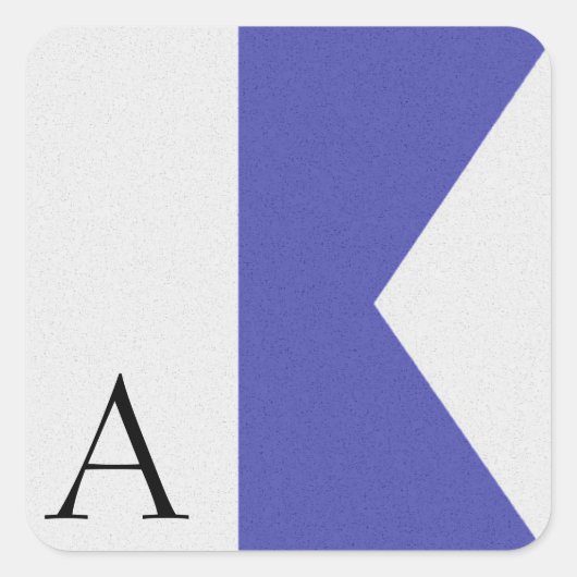 航海のなシグナルフラグのアルファベットのステッカー スクエアシール (正面)