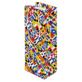 航海のなシグナルフラグパターン ワインギフトバッグ (裏面アングル)