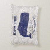 航海のなシロナガスクジラの腕時計の沿岸姓 アクセントクッション (裏面(縦))